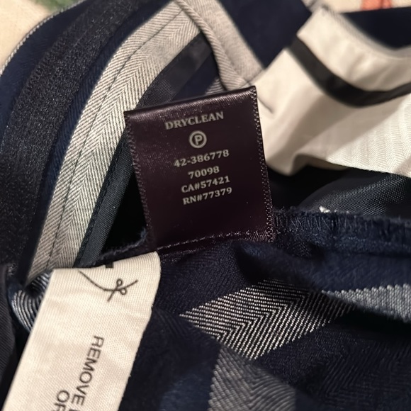 Ann Taylor Wide Leg Pant navy silver Size 6 - Picture 4 of 5